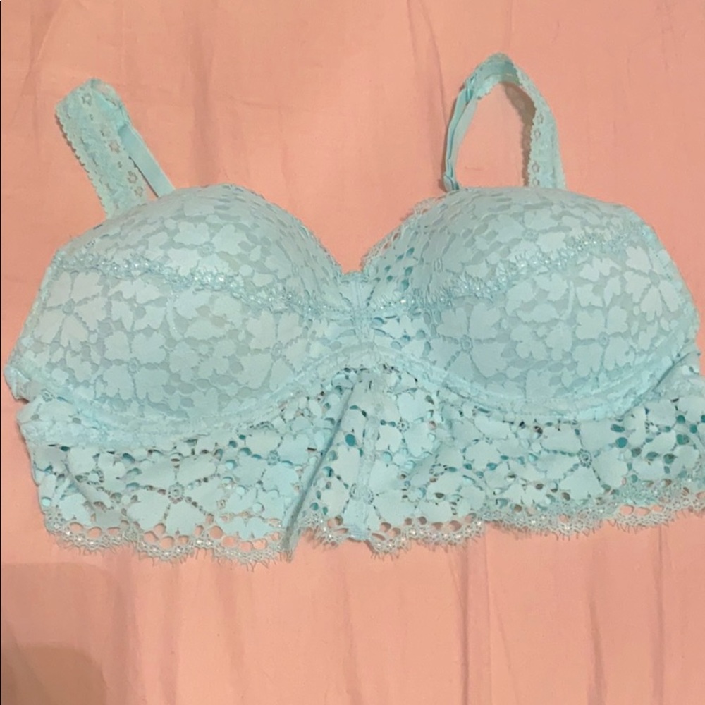Victoria secret pink teal padded bralette